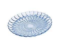 Kartell 1226E4 Dessertteller Kunststoff Transparent 45 x 45 x 3,5 cm 4 Einheiten, blau