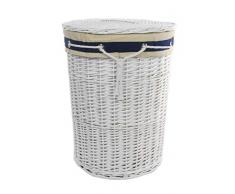 DVier SWWK-39WRd-c WÃ¤schekorb, Korb, WeiÃ, 46 x 46 x 62 cm