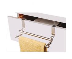 MSV Geschirrtuchhalter, Handtuchhalter Türhandtuchhalter Edelstahl zum Einhängen in die Schublade mit 2 Stufen