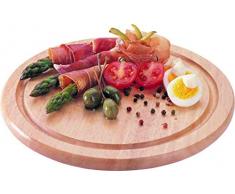 Mäser 931388 6er Set, feinste Holzteller im zeitlosen Design für 6 Personen, Braun