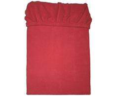 Mesana C-10003/13 Mikrofaser Fleece Spannbetttuch 140 - 160 x 200 cm, kuschelig weich und warm, viele Farben, bordeaux