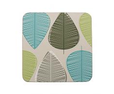 Premier Housewares Grüne Blatt Untersetzer, 4er Set, Kork