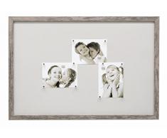 Deknudt Frames S45RH7M Bilderrahmen, magnetisch, mit 10 Magneten, Holz, 40 x 60 cm, Grau/Beige