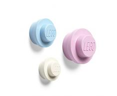 LEGO Wandhalter-Set (Weiß, Hellblau, Pink), Mix S, M, L, Small, Medium, Large