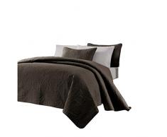 Chezmoi Collection Austin 3 Oversize Tagesdecke Decke Set (King, Schokolade)