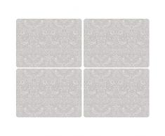 Portmeirion Home & Gifts The Original Morris & Co Platzsets mit Korkrückseite Pure Morris Strawberry Thief, 4 Stück, Mehrfarbig, 40.1 x 29.8cm