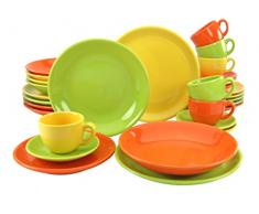 Creatable, 14432, Serie Top Spring, 30 teilig Kombiservice, Stein, Mehrfarbig, 42 x 28 x 40 cm, Einheiten