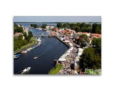 Premium Textil-Leinwand 120 x 80 cm Quer-Format Fischerfest in Wieck | Wandbild, HD-Bild auf Keilrahmen, Fertigbild auf hochwertigem Vlies, Leinwanddruck von Uwe Kantz