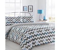 Sleep Down Bettwäsche-Set für Doppelbett, Baumwolle, Blau, King Size