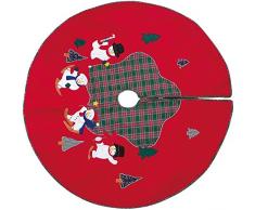 Weihnachtsbaumdecke „Schneemann“, aufwendig genähte Weihnachtsdeko verkleidet den Baumständer und bietet viel Platz für die Weihnachtsgeschenke