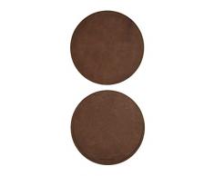 Wunschleder-Home 04A00729-00-cognac-15 cm Untersetzer für Trinkglas, Echtleder