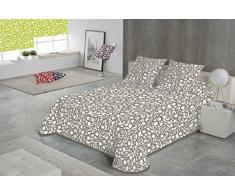 SABANALIA Letras Bedruckte Tagesdecke, Buchstaben-Motiv Cama de 135-230 x 280 beige