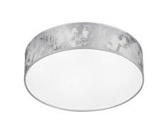 WOFI Deckenleuchte, Plastik, Integriert, 21 W, Silber, 40 x 40 x 10 cm