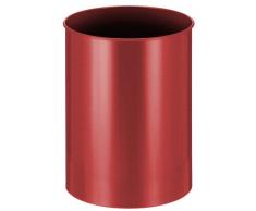 V-Part Papierkorb aus Metall, 30 Liter, rot