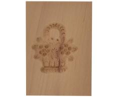 Städter 841178 Springerles- Model Blumenkorb Backform, Holz, braun, 8 x 5,5 x 3 cm,