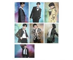 VT Cosmetics BTS/BTS Foto-Poster und Poster (BTS 7 Fotocards A & B Typ (Größe: 108 x 148 / A6, Größe: 594 x 210 mm) Fanart Bangtan Boys for The BTS A.R.M.Y. 108x148 A