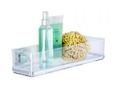 Wenko Vacuum-Loc Maxiablage Quadro - Wandregal, Badablage, Edelstahl rostfrei, 38,5 x 8,5 x 14,5 cm, glänzend