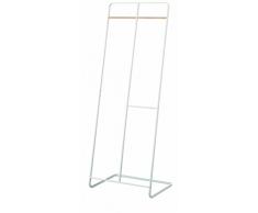 YAMAZAKII Standgarderobe, Stahl, Weiß, L