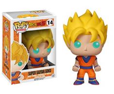 Dragonball Z Pop! Vinyl Figur 14 Super Saiyan Goku bunt, aus Kunststoff, von Funko, in Geschenkkarton.