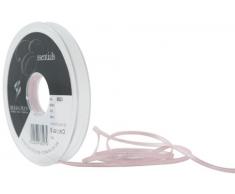 Berisfords Satinband mit Silberkante, 3 mm, Rosa Azalee