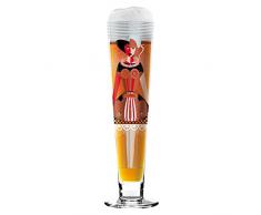 RITZENHOFF Black Label Bierglas von Petra Mohr, aus Kristallglas, 300 ml, mit fünf Bierdeckeln