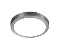 Trio Leuchten 657012407 Cento A, LED Deckenleuchte, Metall, 24 Watt Integriert, Nickel matt, Switch-Dimmer, 40 x 40 x 6 cm