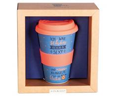 Grafik Werkstatt Deckel | Kaffee-Becher | Coffee 400 ml | -to-go | Schön, reich, sexy, Mehrfarbig, 9 x 9.5 x 14 cm