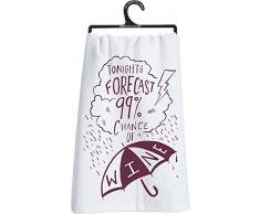 Primitives by Kathy LOL Made You Smile Geschirrtuch, Baumwolle, 99% Chance of Wine, 28