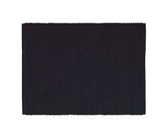 LINUM Uni Tischset, Baumwolle, Schwarz, 35 x 46 cm