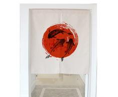 Zegoo Crazy Cart Noren Türdurchgangs Vorhang Stickset mit Chinesischen Stil Modern 31.5x35.4(80x90cm) Cml06