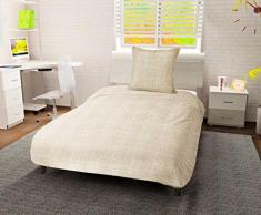 Soleil docre Galaxy Bettwäsche, Baumwolle, Ecru, cm, Baumwolle, Elfenbein, 140 x 200 cm