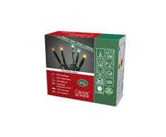 Konstsmide 6352-520 Micro LED Lichterkette / für Innen (IP20) / 35 bunte Dioden / 24V Innentrafo / dunkelgrünes Kabel