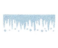 TIB 43512 Heyne, Fensterbild, Eiszapfen mit Glitzer