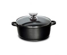 Berndes 031141 Vario Click Induction Aluguss Kochtopf antihaft mit Glasdeckel 16 cm, 1,25 l