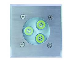 REV Ritter LED Garden Einbauspot, Metall, silber, 10.6 x 11 x 12.1 cm