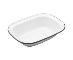 Kitchen Craft Auflaufform Living Nostalgia oval 22cm in weiß/grau, Porzellan, 28 x 28 x 30 cm