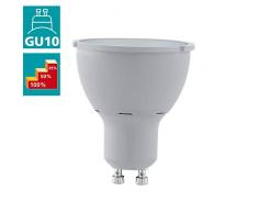 EGLO LED GU10 dimmbar in Stufen, LED Spot dimmbar, 5 Watt (entspricht 65 Watt), 400 Lumen, GU10 LED warmweiß, 3000 Kelvin, LED Leuchtmittel, Spot LED GU10, Ø 5 cm