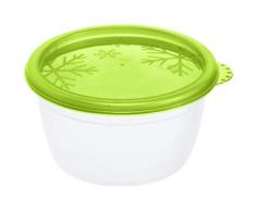 Rotho Rondo Vorratsdosen 4 x 0.15 l, Kunststoff (BPA-frei), Transparent/Grün, 4 x 0.15 Liter