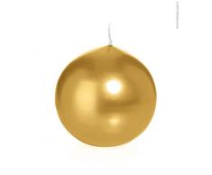 Wiedemann Kugelkerzen lackiert in Cellophan, Wachs, Gold, 8 x 8 cm, 6-Einheiten