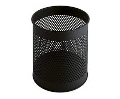 V-Part Papierkorb aus Metall perforiert 15 Liter, schwarz