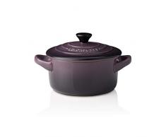 Le Creuset Mini-Cocotte/ Bräter, Rund, 200 ml, 10 x 5 cm, Steinzeug, Violett