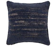 McAlister Textiles Strukturierter Chenille | Kissenhülle für Sofa, Couch | 70 x 70cm in Marine Blau | Deko Kissenhülle für Sofa, Couch, Sessel mit metallischem Glanz