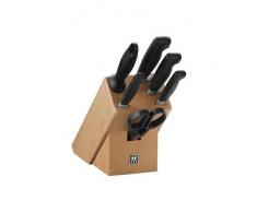 Zwilling 35066000 Vier Sterne Messerblock, 7-tlg., Rostfreier Spezialstahl, Sonderschmelze, Kunststoff, 300 x 115 x 260 mm, schwarz