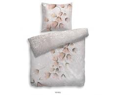 Heckett Lane Bettwäsche 100% Baumwolle Veneta 135x200 (80x80) Taupe