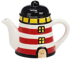 Sunny Toys 13671 Keramik Teekanne mit Deckel Leuchtturm 17 cm