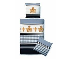 biberna 0003291 Komfort-Biber Bettwäsche Garnitur mit Kopfkissenbezug (Baumwolle) 1x 135x200 cm + 1x 80x80 cm, schwarz