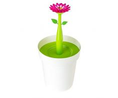 VIGAR Flower Power Bad Mülleimer mit Deckel, Polypropylen, Gummi, Edelstahl