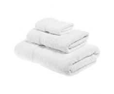 Superior Handtuch-Set, ägyptische Baumwolle, 900 g, 3-teilig Modern Face, Hand, and Bath weiß