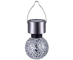 Solarleuchte Globo Edelstahl 0,06 W silber