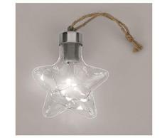 Glorex 6 7035 290 - Glasstern mit LED Lichterkette zum Aufhängen, ca. 8 x 9 x 3 cm groß, inklusive Batterien, zur Dekoration und stimmungsvolle Beleuchtung